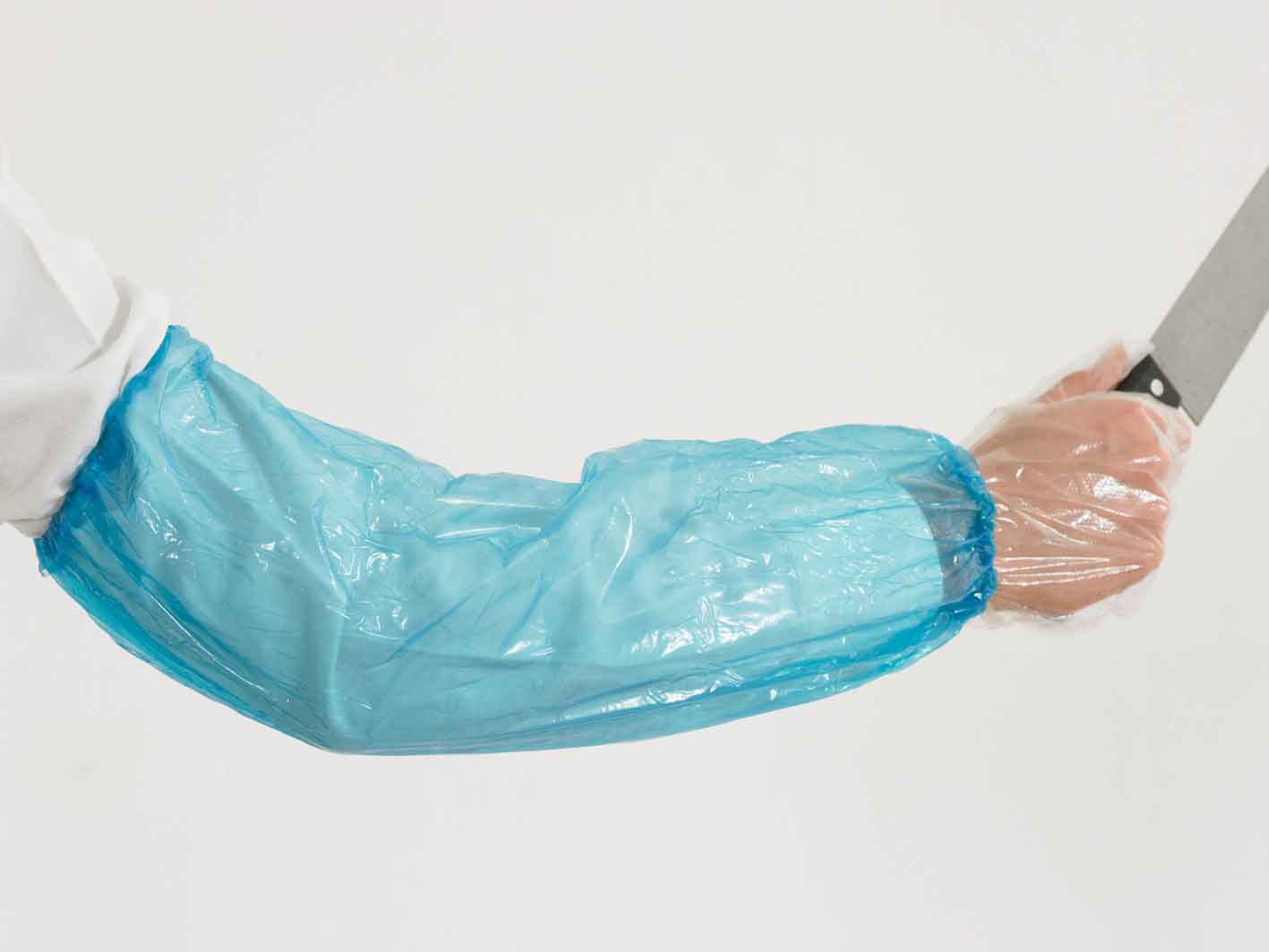 Disposable Plastic Sleeve Covers with Elasticated Cuffs